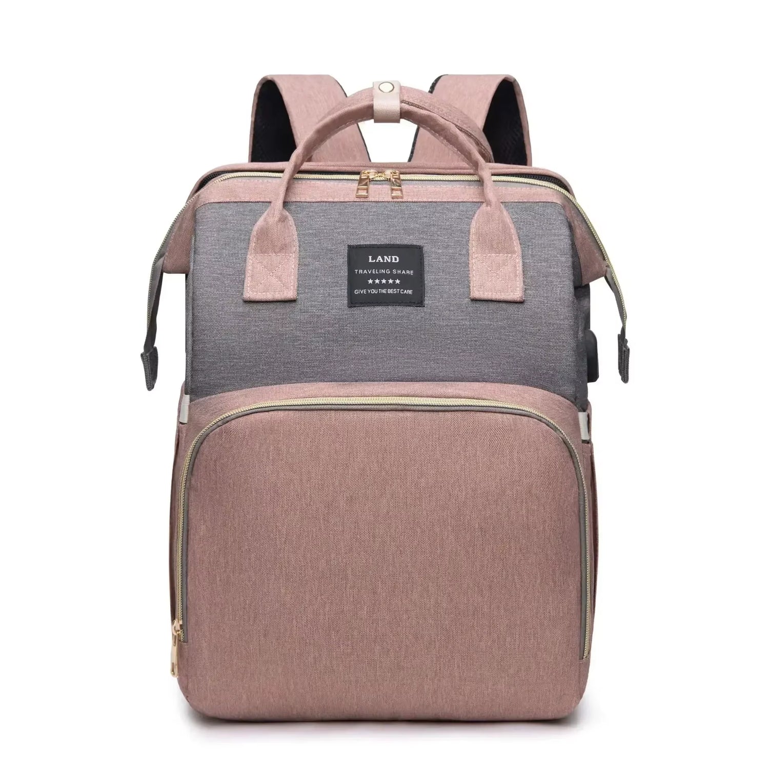 Folding Mommy Bag Portable Folding Crib Bed Large-Capacity Baby Backpack Female Mommy Outting Bag Activity Diaper Bag Nappy Bags
