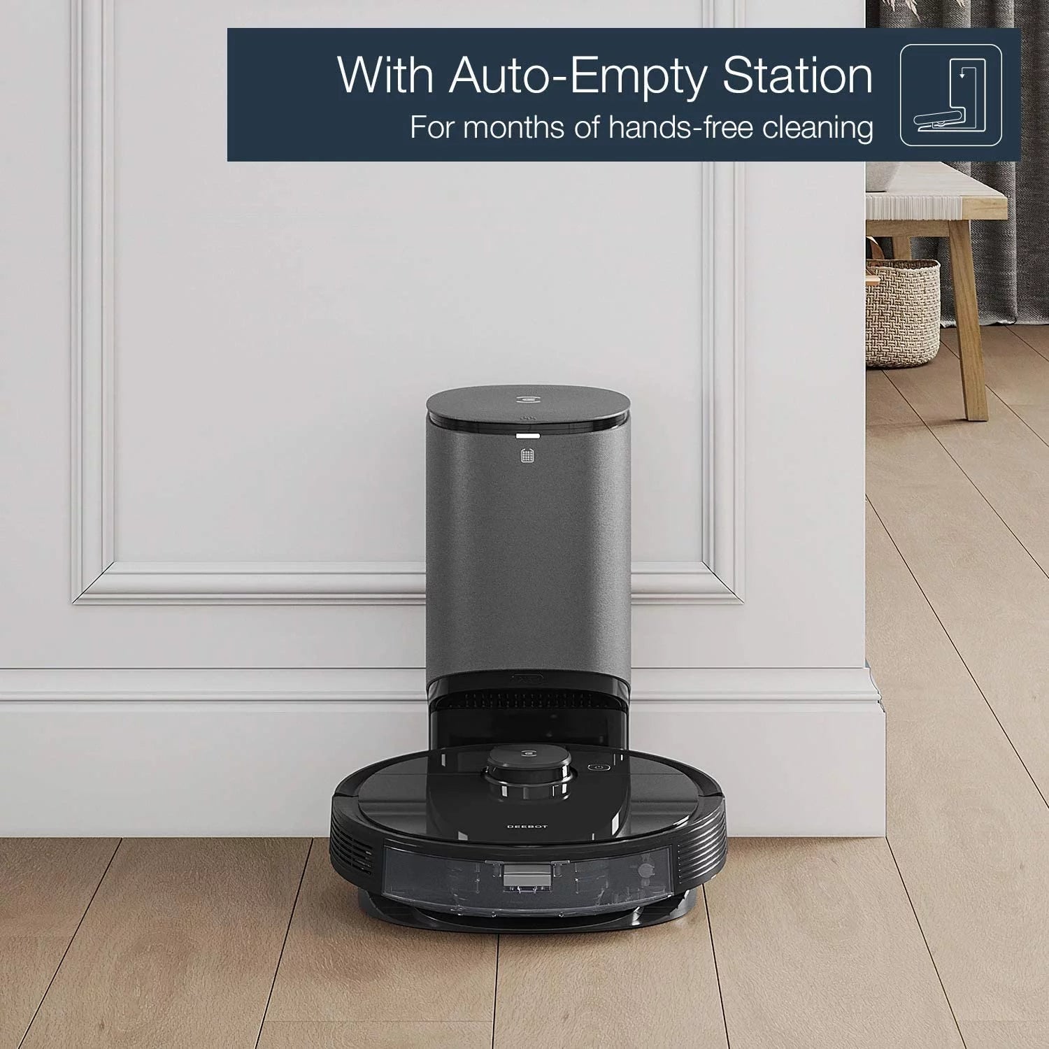 DEEBOT N8+ Robotic Vacuum and Mop with Advanced Laser Mapping and Automatic Emptying Station