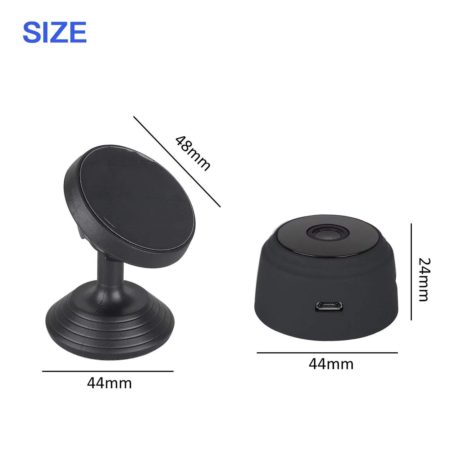 Mini Wireless Security Camera - Full HD 720P Portable Nanny Cam with Night Vision, Video Recording, and Motion Detection for Home, Vehicle, Office, and Outdoor Applications