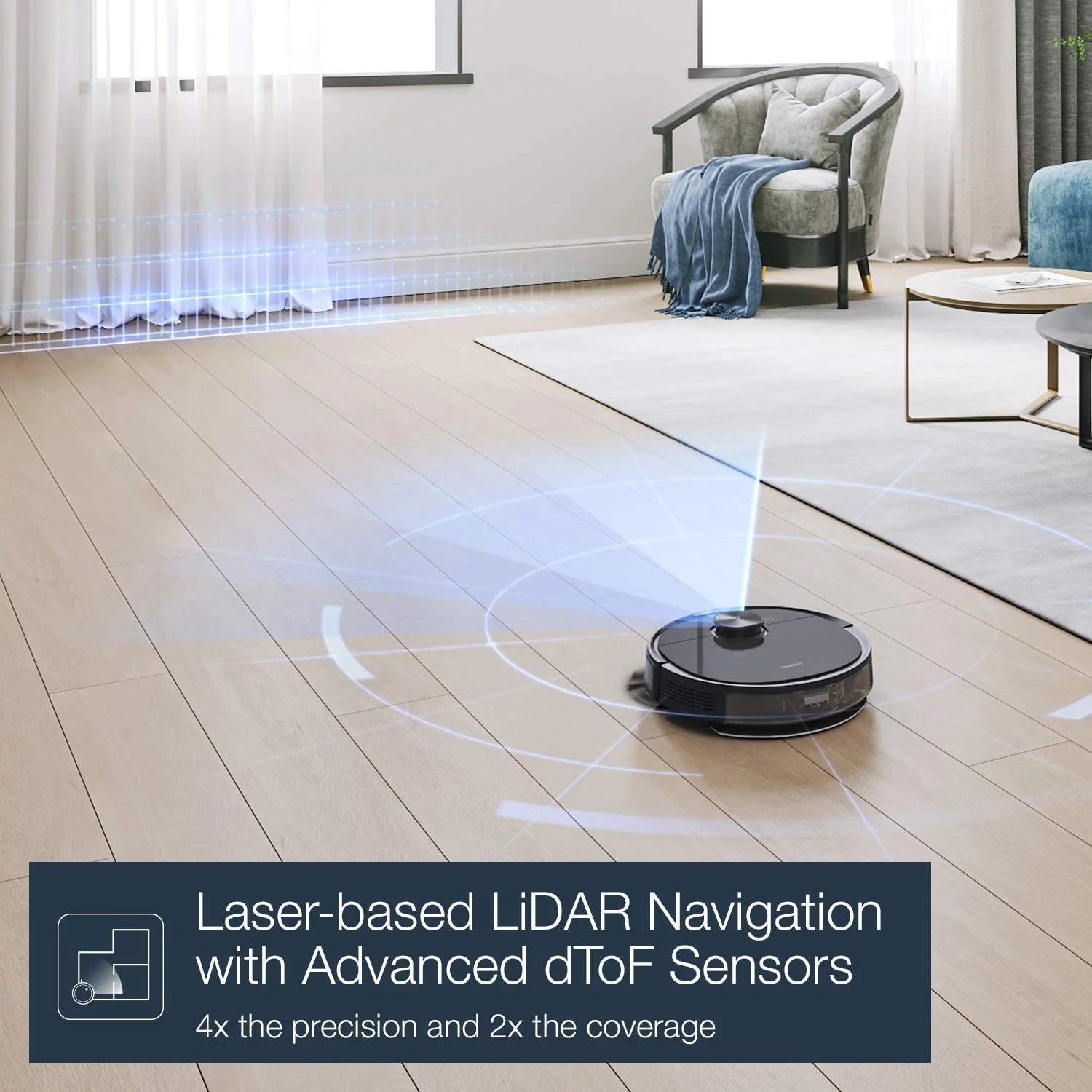 DEEBOT N8+ Robotic Vacuum and Mop with Advanced Laser Mapping and Automatic Emptying Station