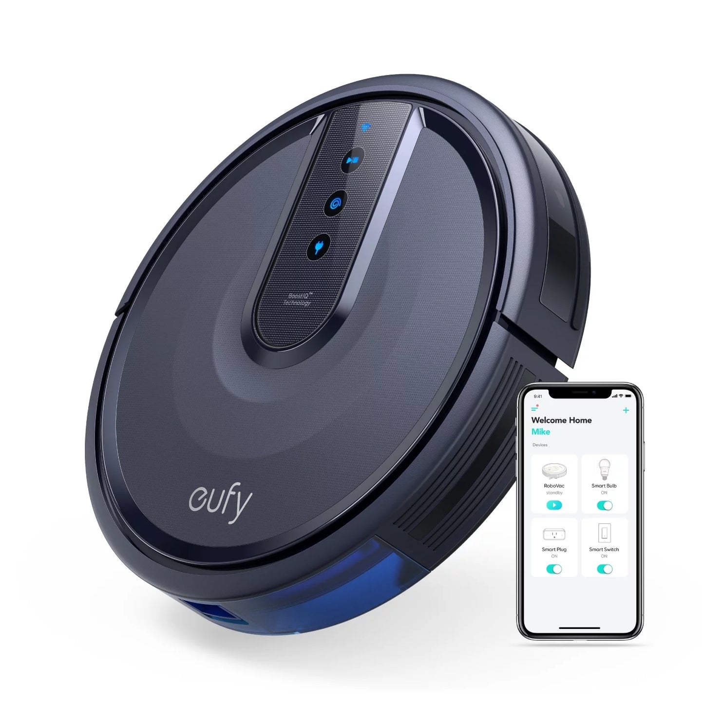 25C Wi-Fi Enabled Robot Vacuum Cleaner, Ideal for Pet Hair Removal, Ultra-Quiet and Slim Design