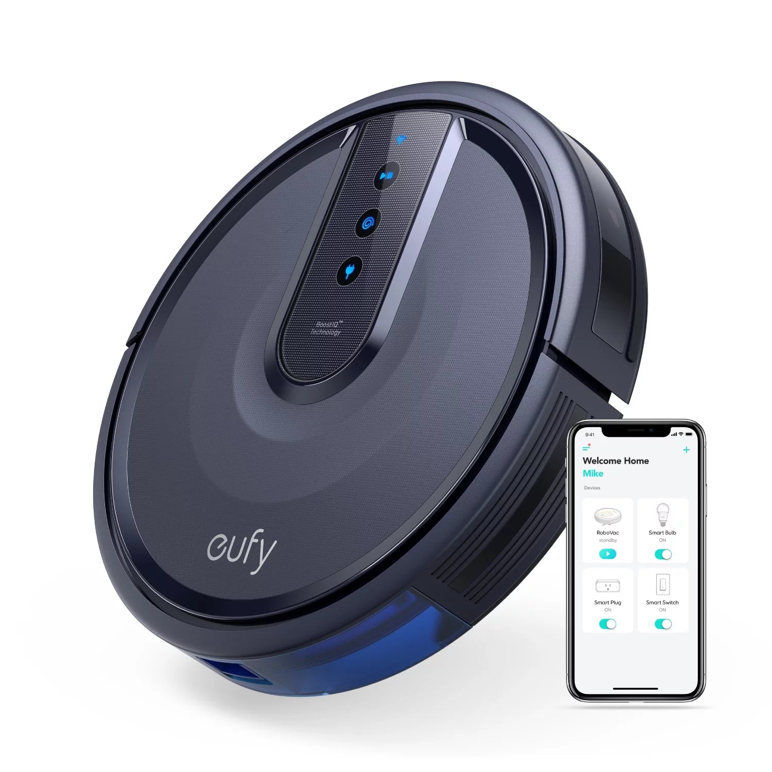 25C Wi-Fi Enabled Robot Vacuum Cleaner, Ideal for Pet Hair Removal, Ultra-Quiet and Slim Design