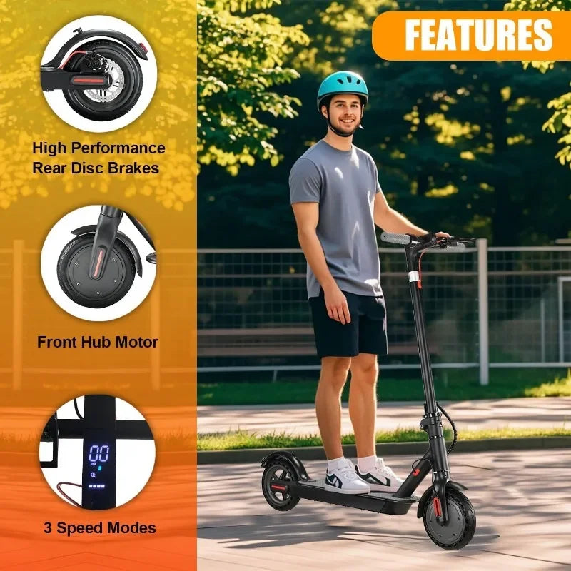 Electric Scooter Adults, Foldable 8.5" Tires E Scooter for Adults, 19 Mph, 350W Motor Fast Cooter, Kick Scooters Max 21 Miles