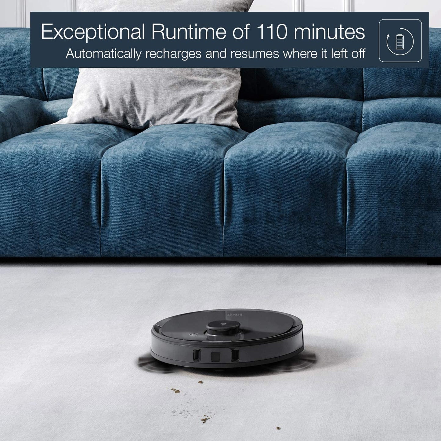 DEEBOT N8+ Robotic Vacuum and Mop with Advanced Laser Mapping and Automatic Emptying Station