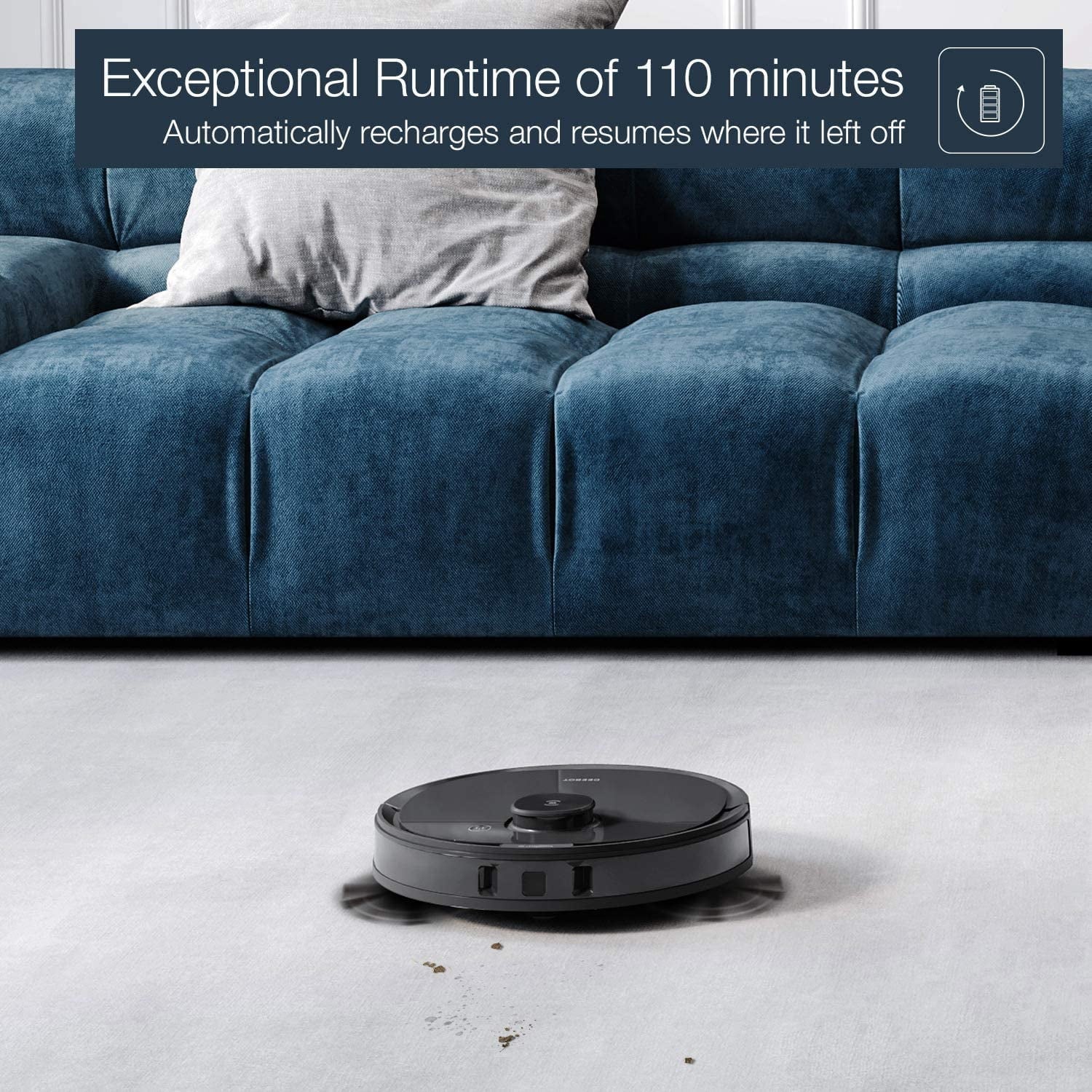 DEEBOT N8+ Robotic Vacuum and Mop with Advanced Laser Mapping and Automatic Emptying Station