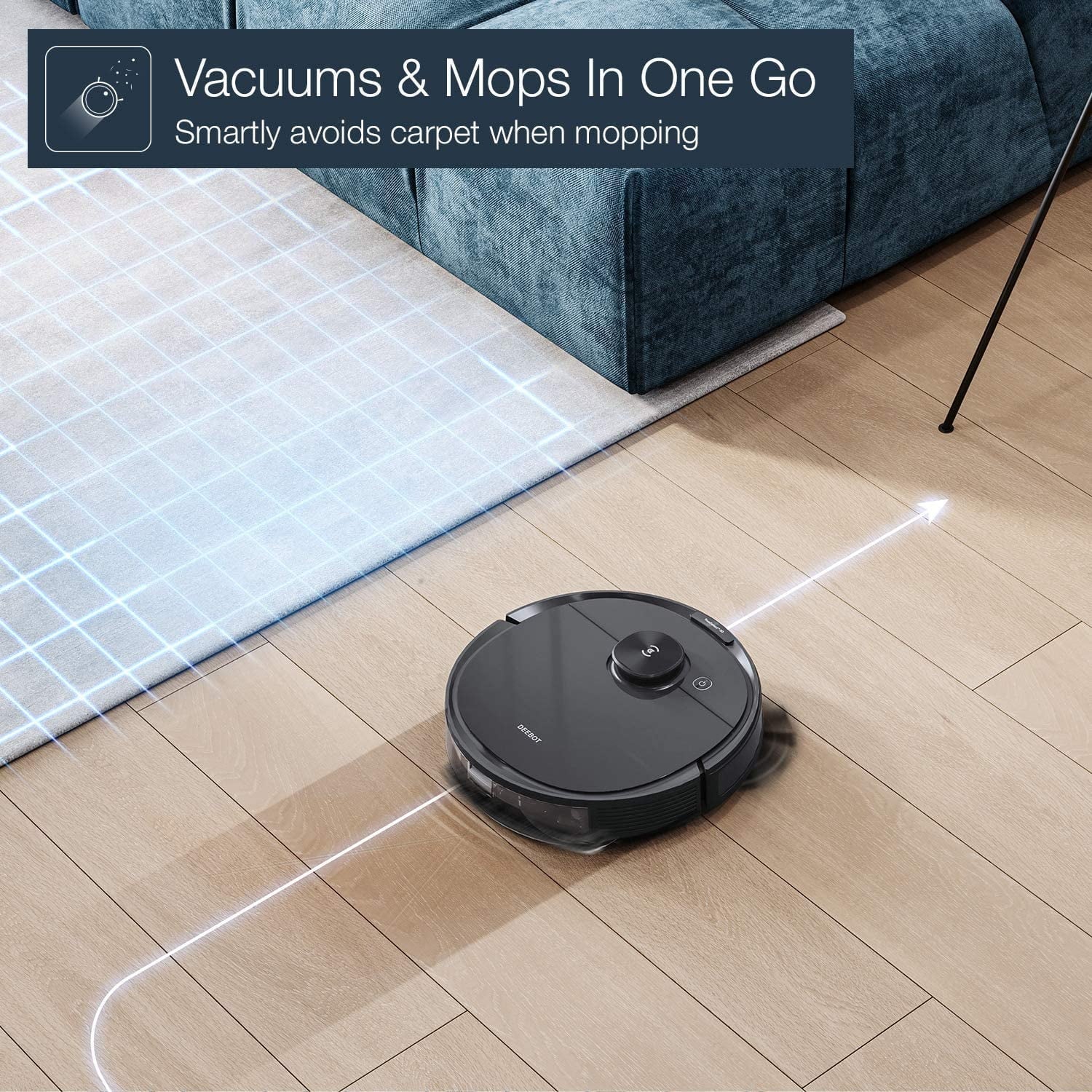DEEBOT N8+ Robotic Vacuum and Mop with Advanced Laser Mapping and Automatic Emptying Station