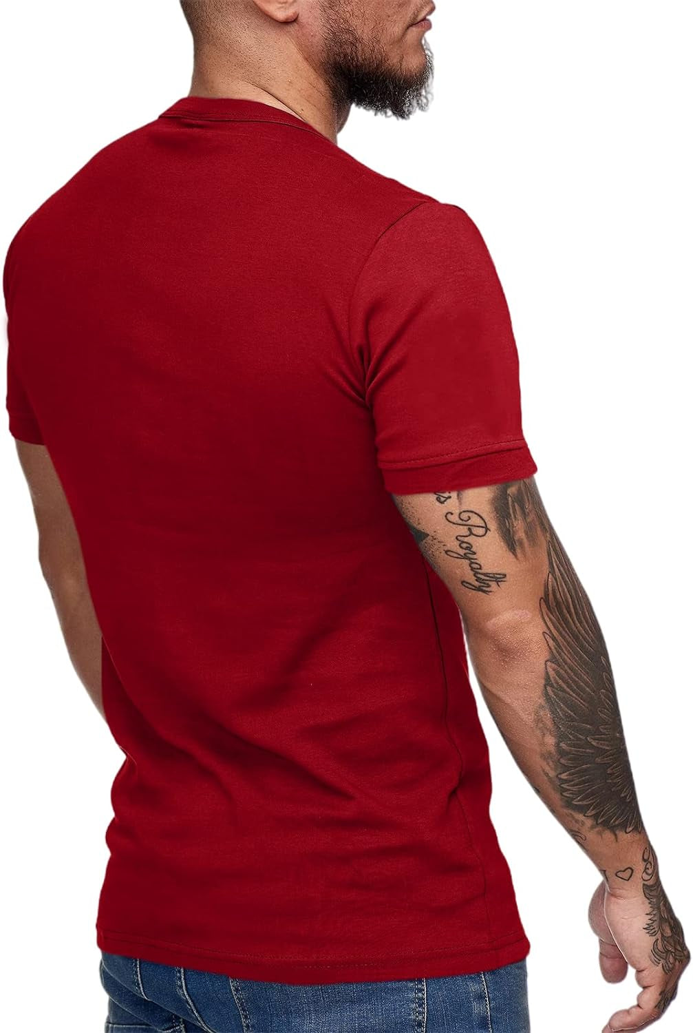 Men'S Short Sleeve Henley T Shirts Casual Slim Fit Summer Basic Plain Beefy Tee Shirts