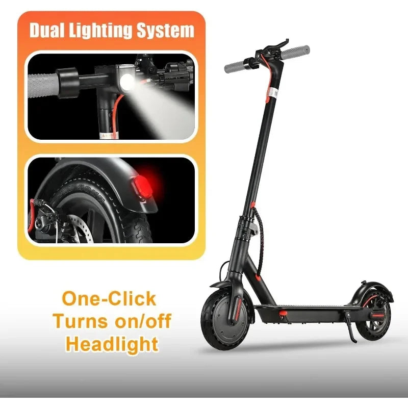 Electric Scooter Adults, Foldable 8.5" Tires E Scooter for Adults, 19 Mph, 350W Motor Fast Cooter, Kick Scooters Max 21 Miles