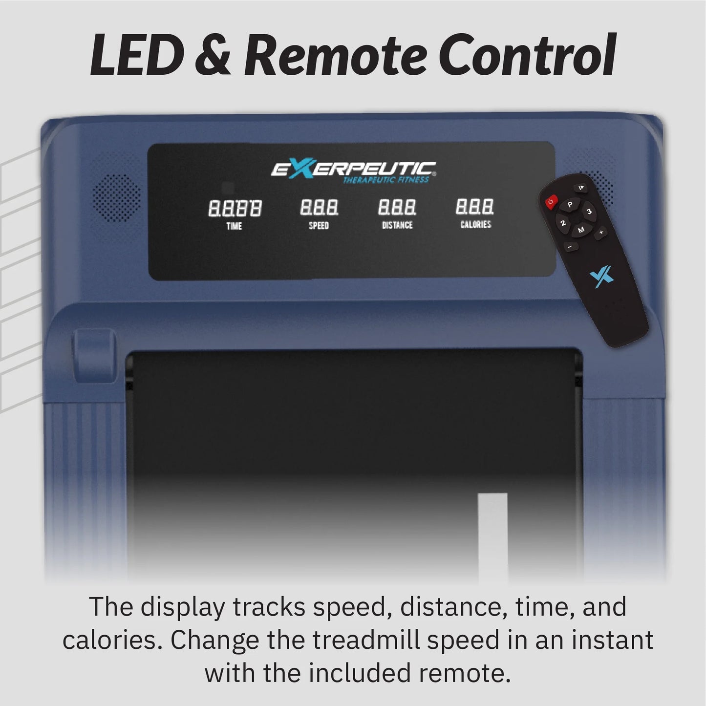 Electric Walking Desk Treadmill, Blue, 400 lb Capacity
