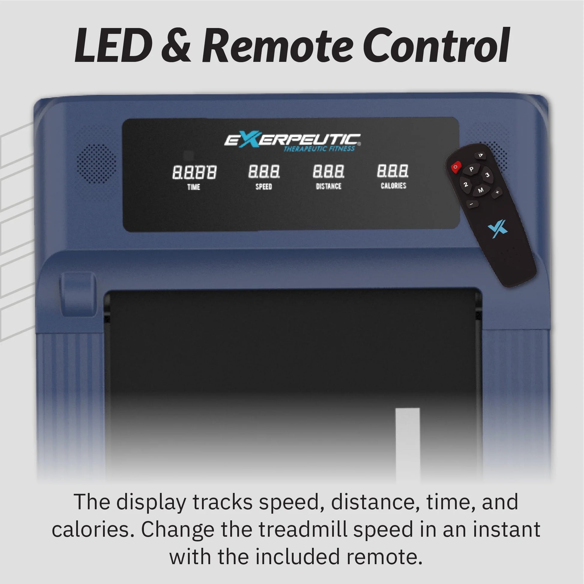 Electric Walking Desk Treadmill, Blue, 400 lb Capacity